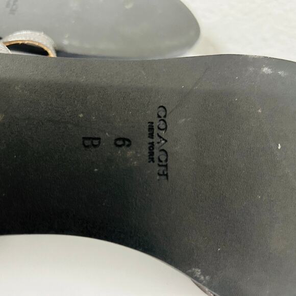 Coach Melynda Pewter Leather Cage Strappy Gladiator Adjacent Sandals Size 6 - Picture 10 of 11